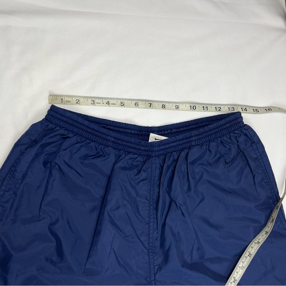 Vtg Nike Mens Windbreaker Pants Sz Large 90s Dark Blue Embroidered A5 - Picture 6 of 7